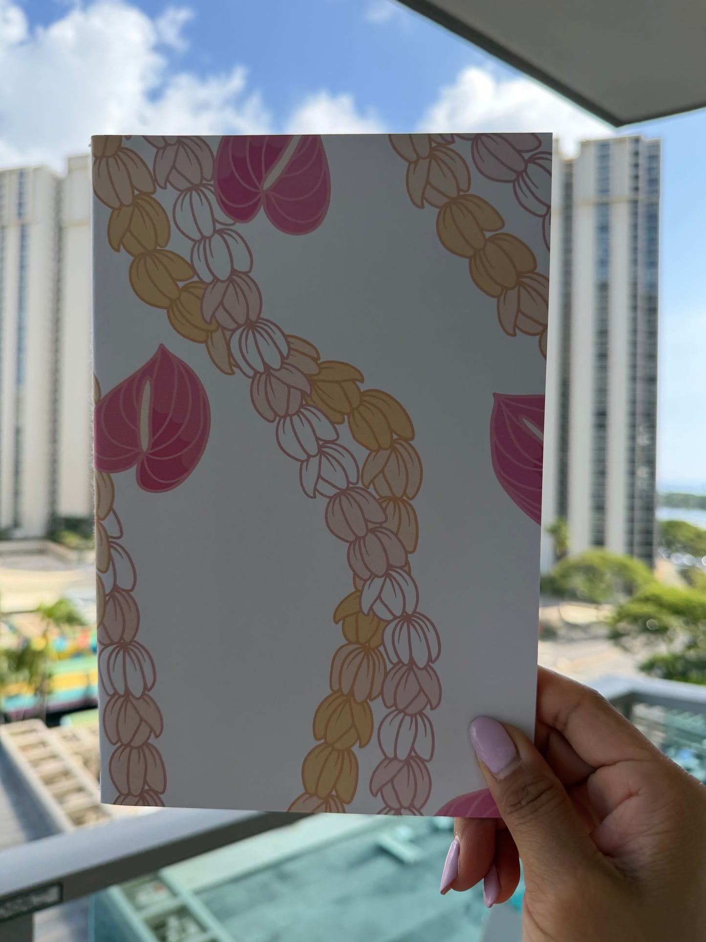 Anthurium Pikake Notebook | Lined 80 Pages | Matte Cover