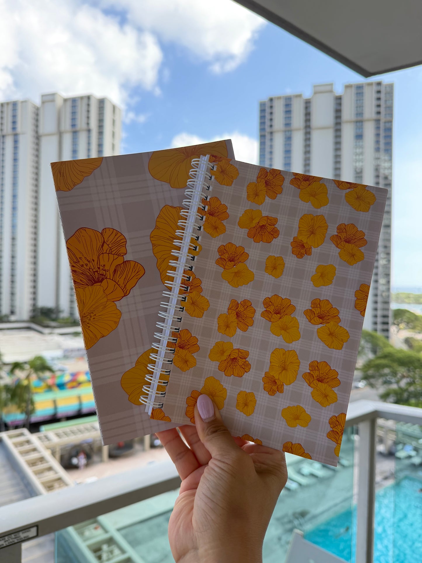 Ilima Palaka Print Spiral Bound Notebook | STATIONERY