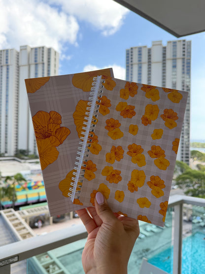 Ilima Palaka Print Spiral Bound Notebook | STATIONERY