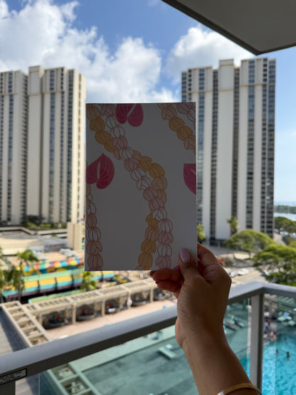 Anthurium Pikake Notebook | Lined 80 Pages | Matte Cover