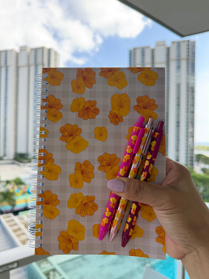 Ilima Palaka Print Spiral Bound Notebook | STATIONERY