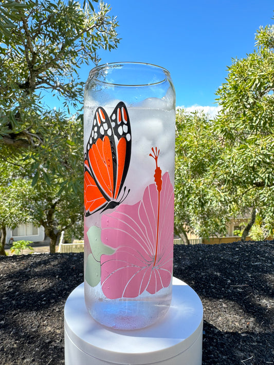 24oz Hibiscus Butterfly Color Changing Cup