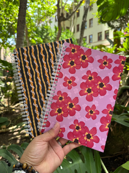 Hau Hale'ula (RED HAU) Print Spiral Bound Notebook | STATIONARY