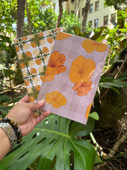 Ilima Palaka Print Notebook | Lined 80 Pages | Matte Cover